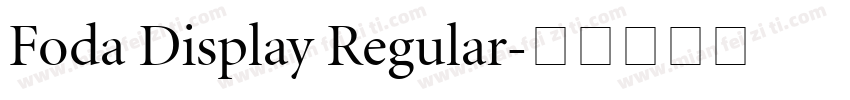 Foda Display Regular字体转换